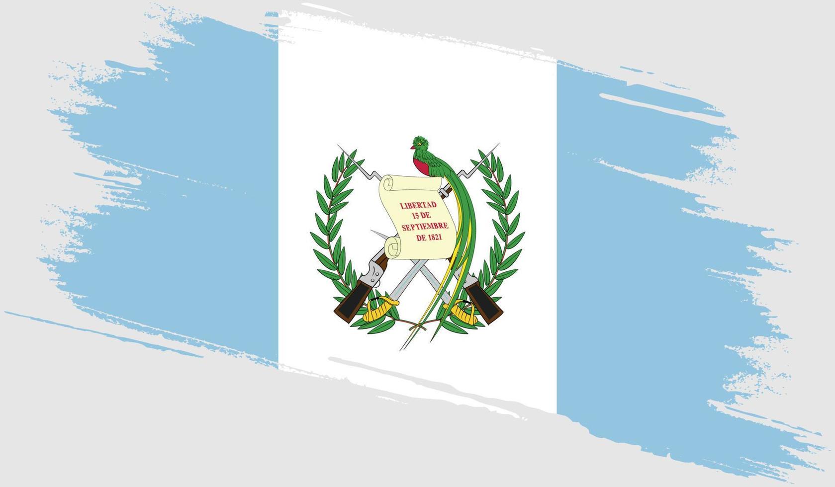 bandera de guatemala con textura grunge vector