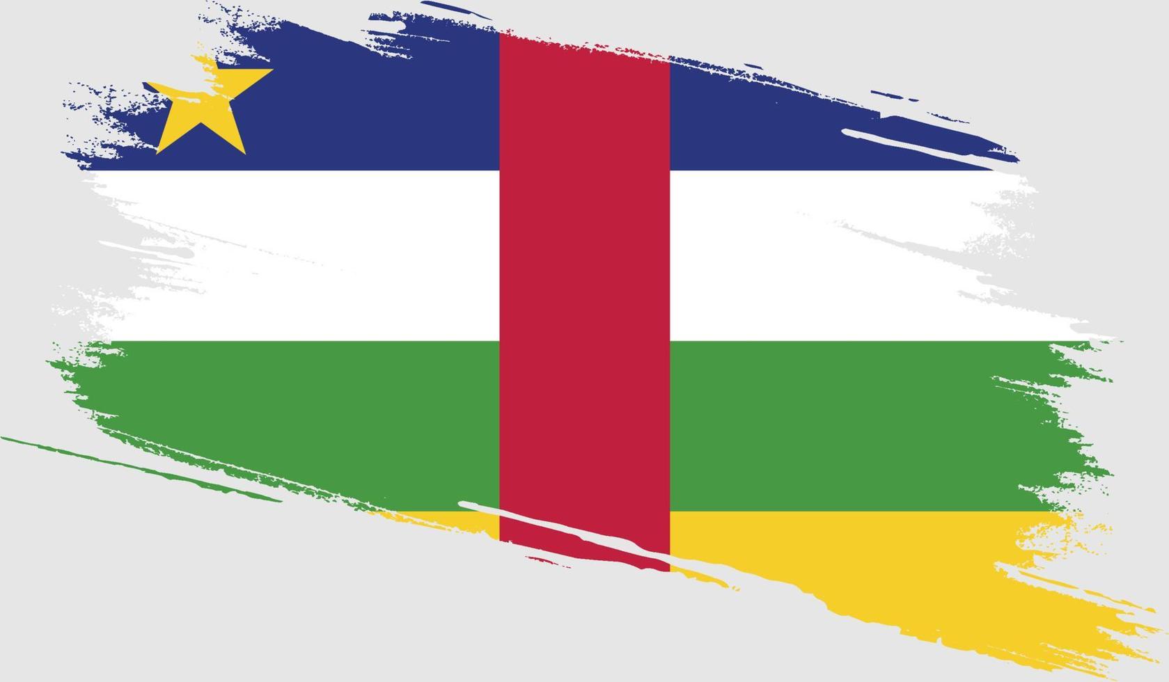 bandera de la república centroafricana con textura grunge vector