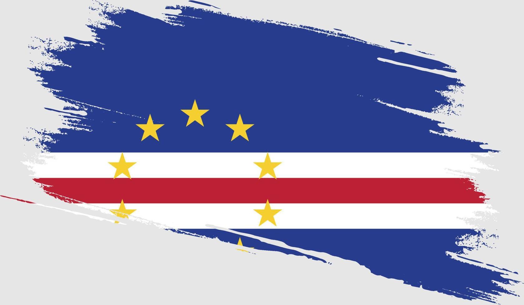 Cape Verde flag with grunge texture vector