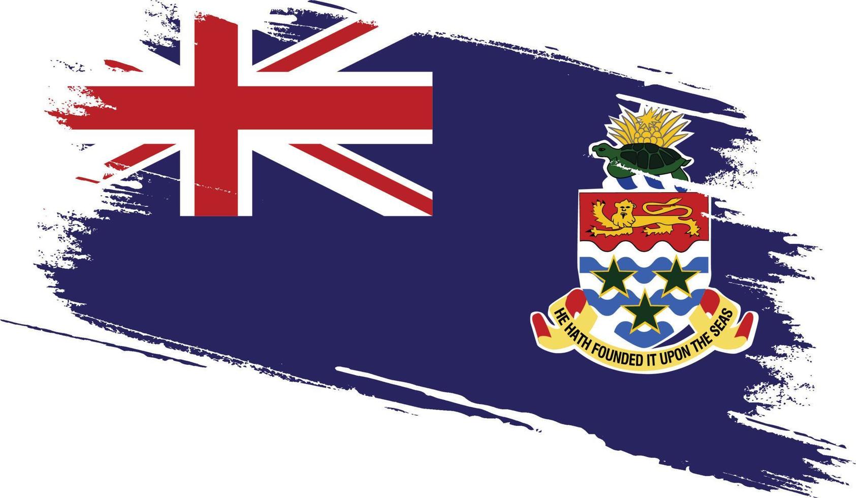 Caymen Islands flag with grunge texture vector