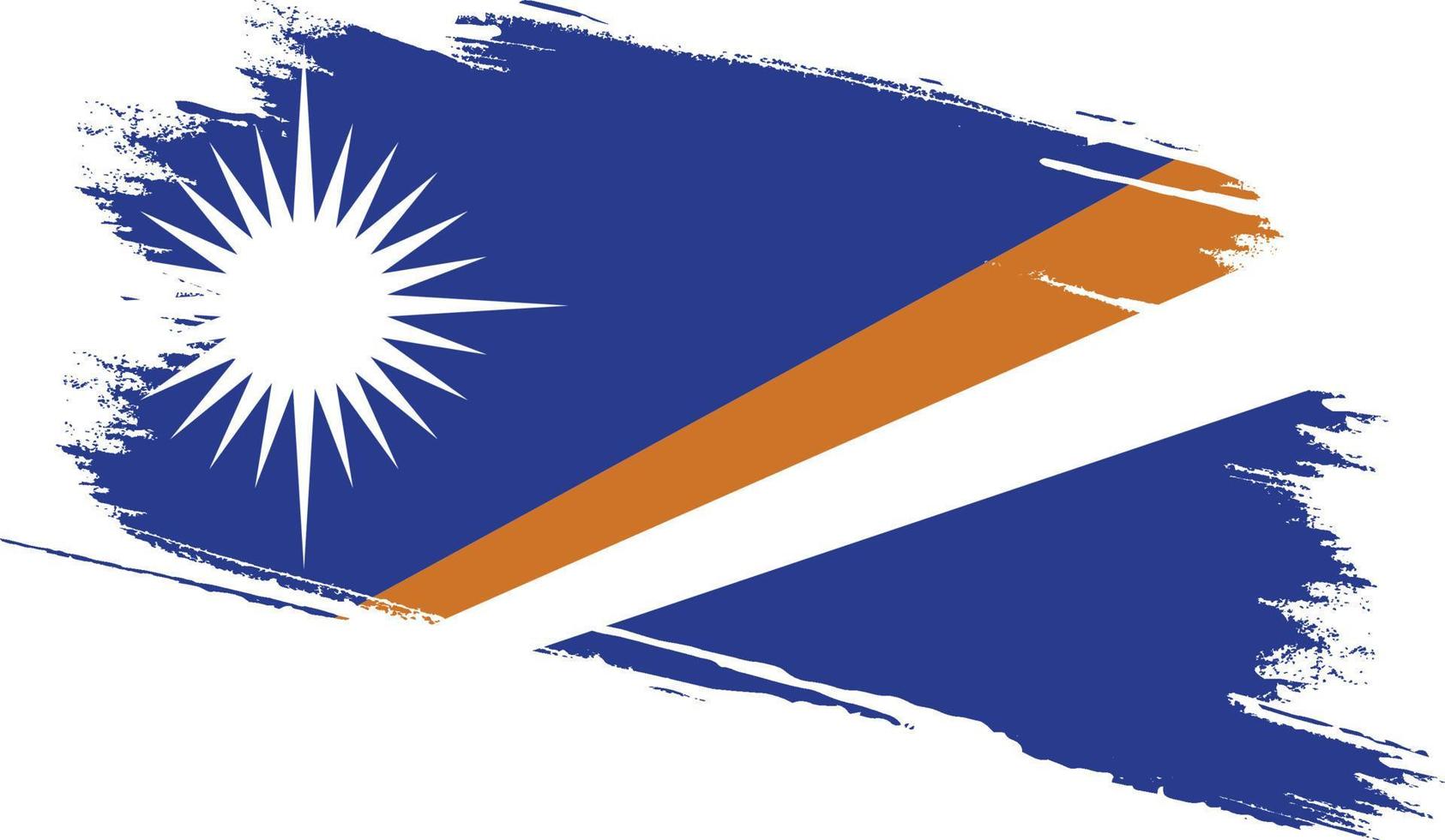 bandera de las islas marshall con textura grunge vector