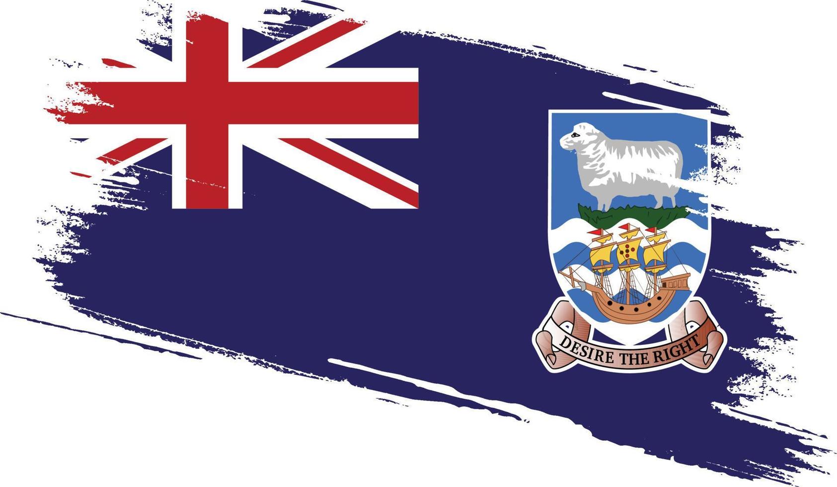 Falkland ,Islands flag with grunge texture vector