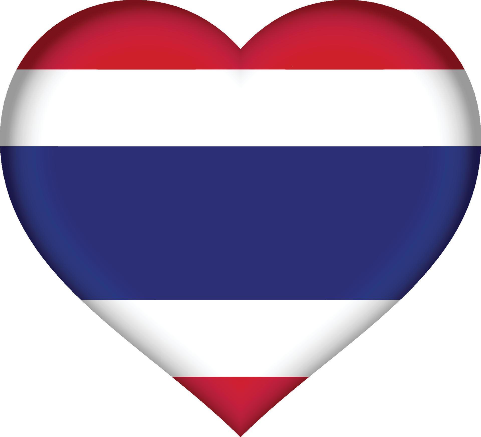 Thailand flag heart 6794136 Vector Art at Vecteezy