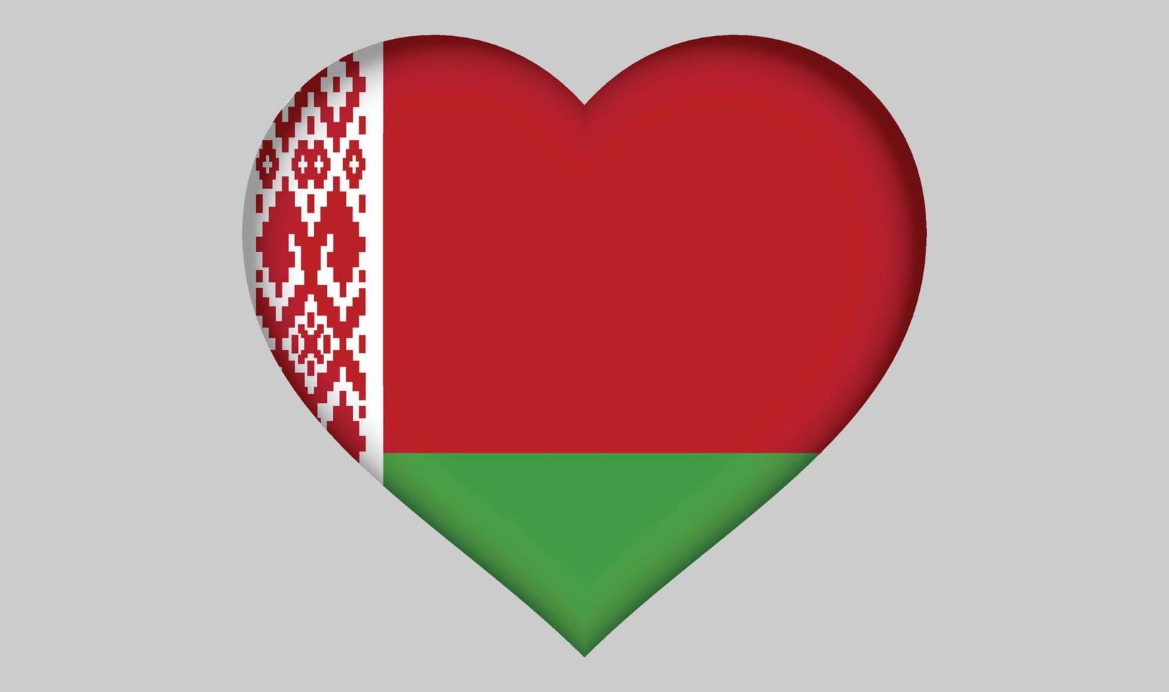Belarus flag heart vector