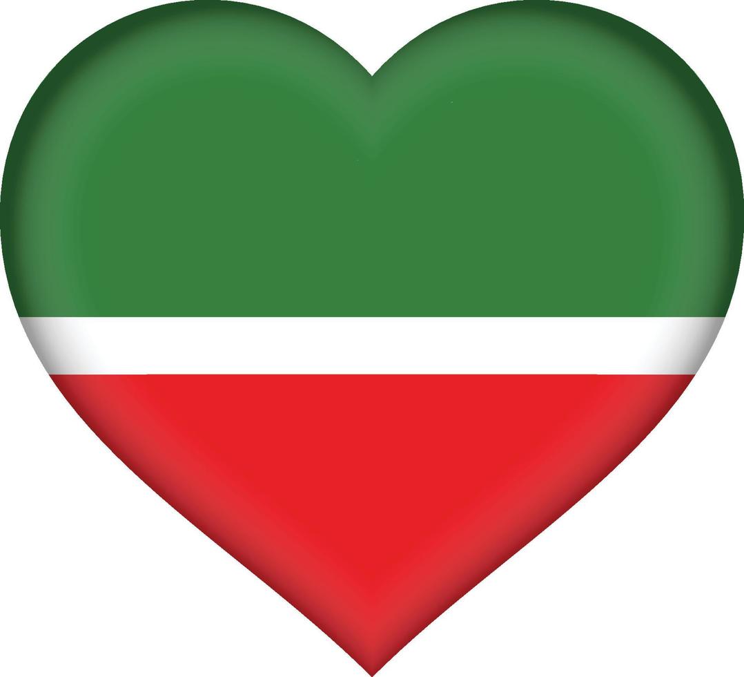 tatarstan flag heart vector