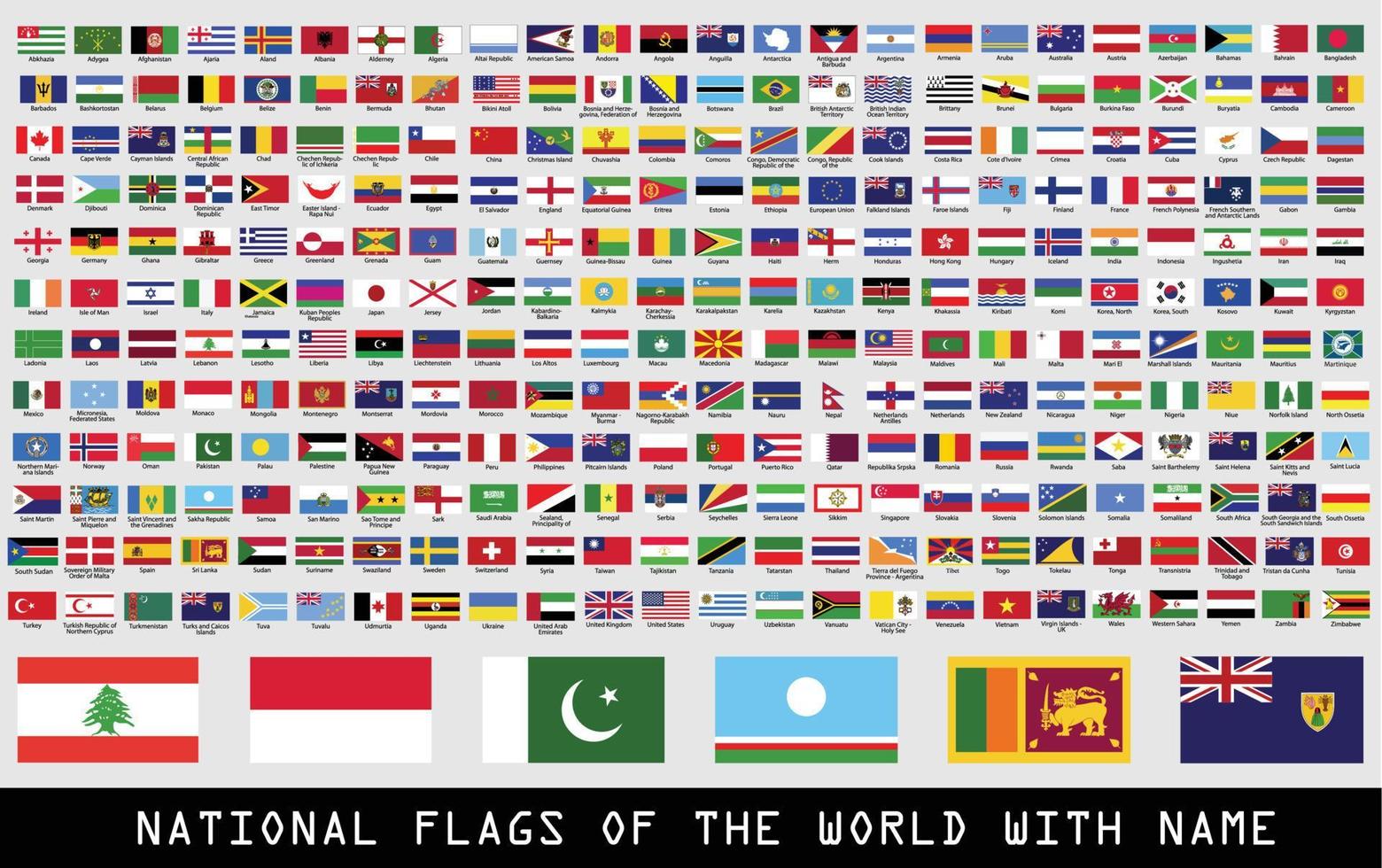 all national flags of the world vector