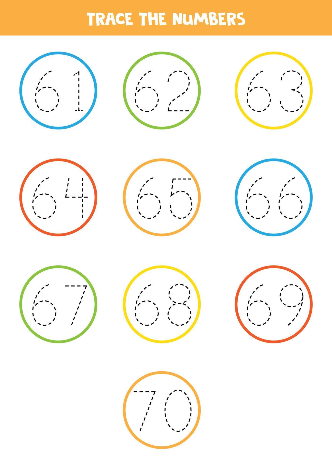 Tracing Numbers From 61 To 70 Writing Practice 6794213 Vector Art At what-is-25-of-125-find-25-percent-of-125-25-of-125