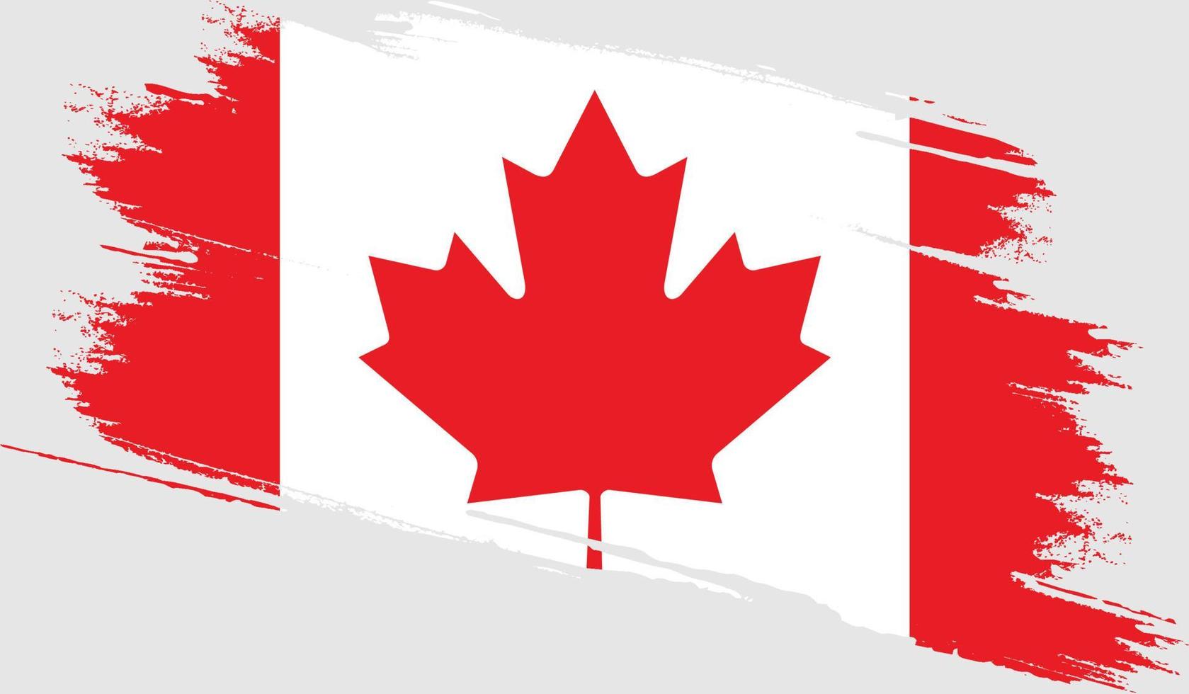 bandera de canadá con textura grunge vector