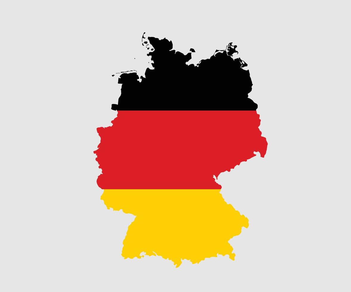 Map and flag of Germany vector