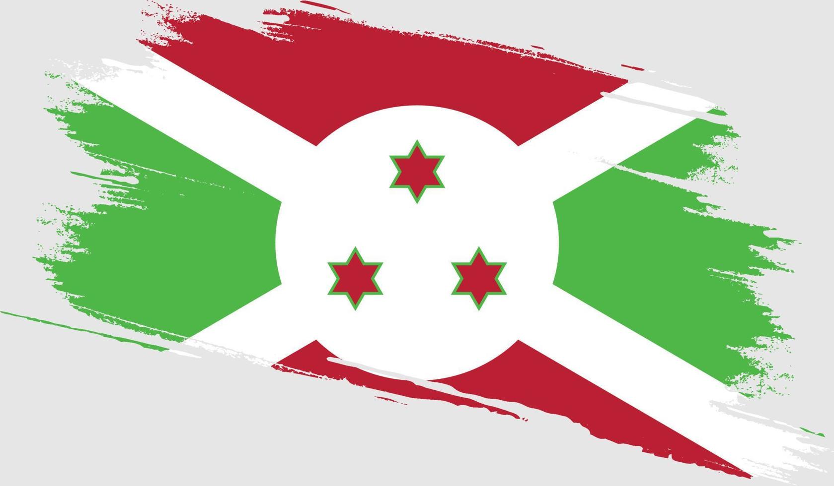 Burundi flag with grunge texture vector