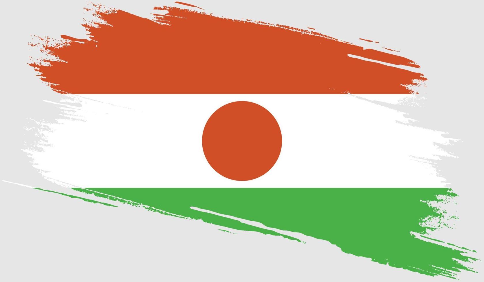 Niger flag with grunge texture vector