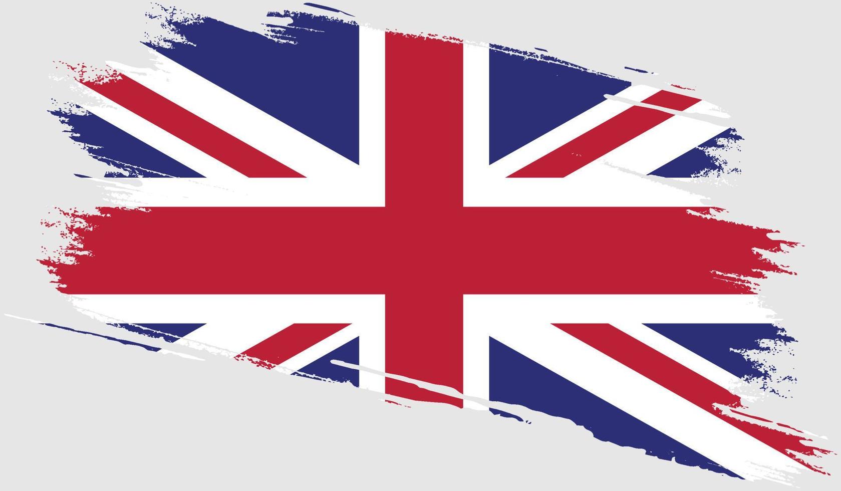 United Kingdom flag with grunge texture vector