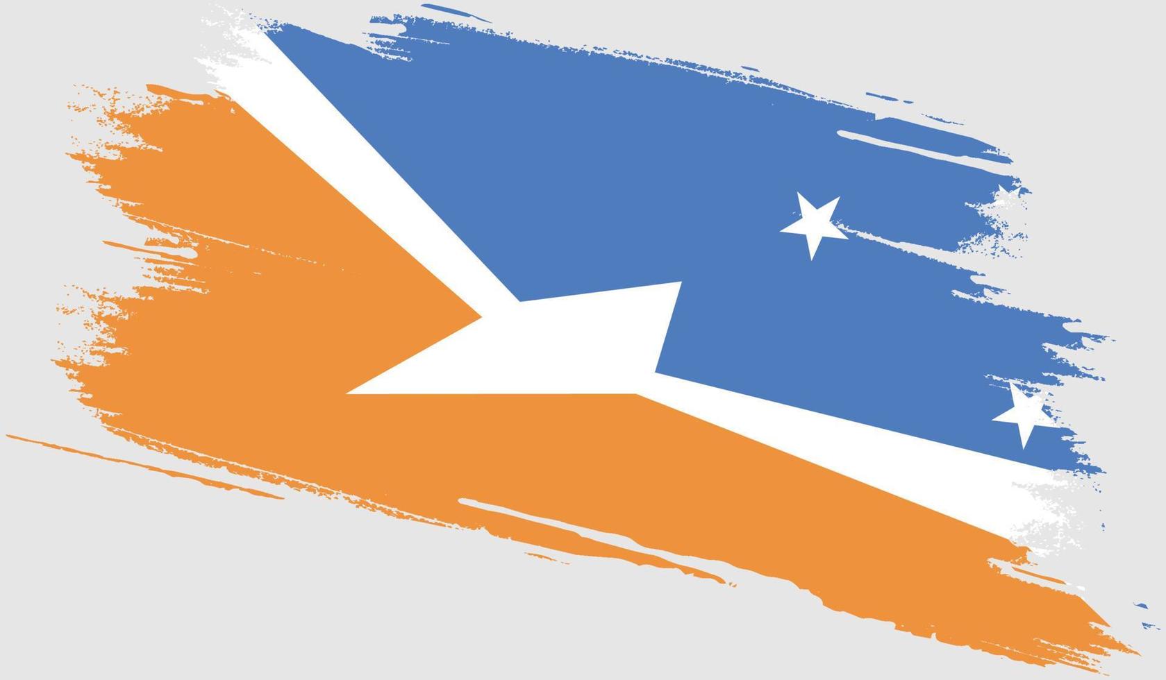 bandera argentina de la provincia de tierra del fuego con textura grunge vector