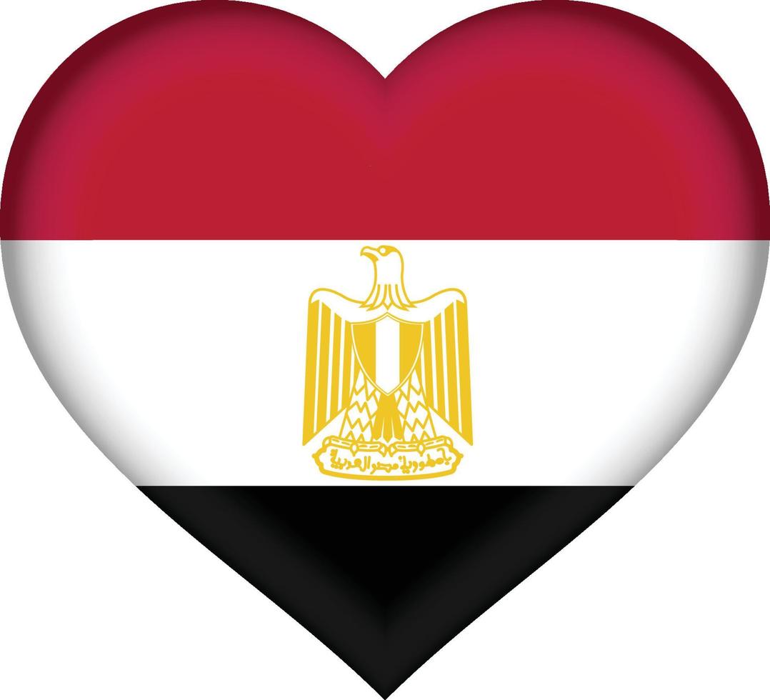 Egypt flag heart 6794376 Vector Art at Vecteezy