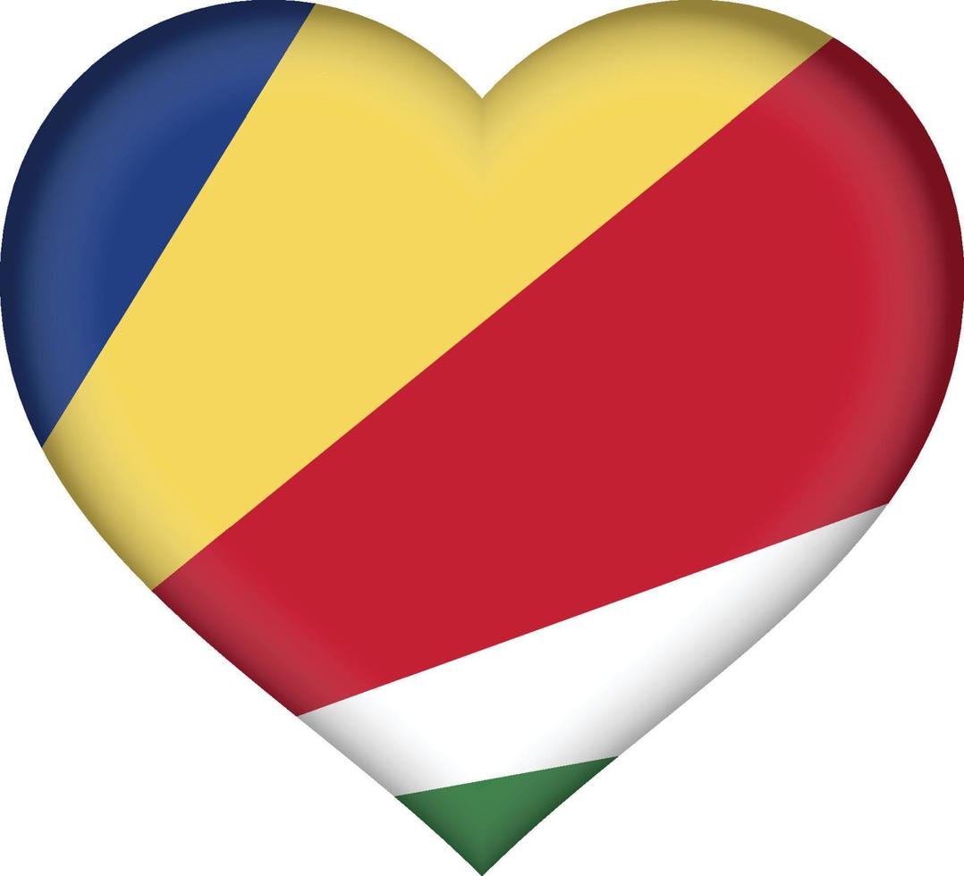 Seychelles flag heart vector