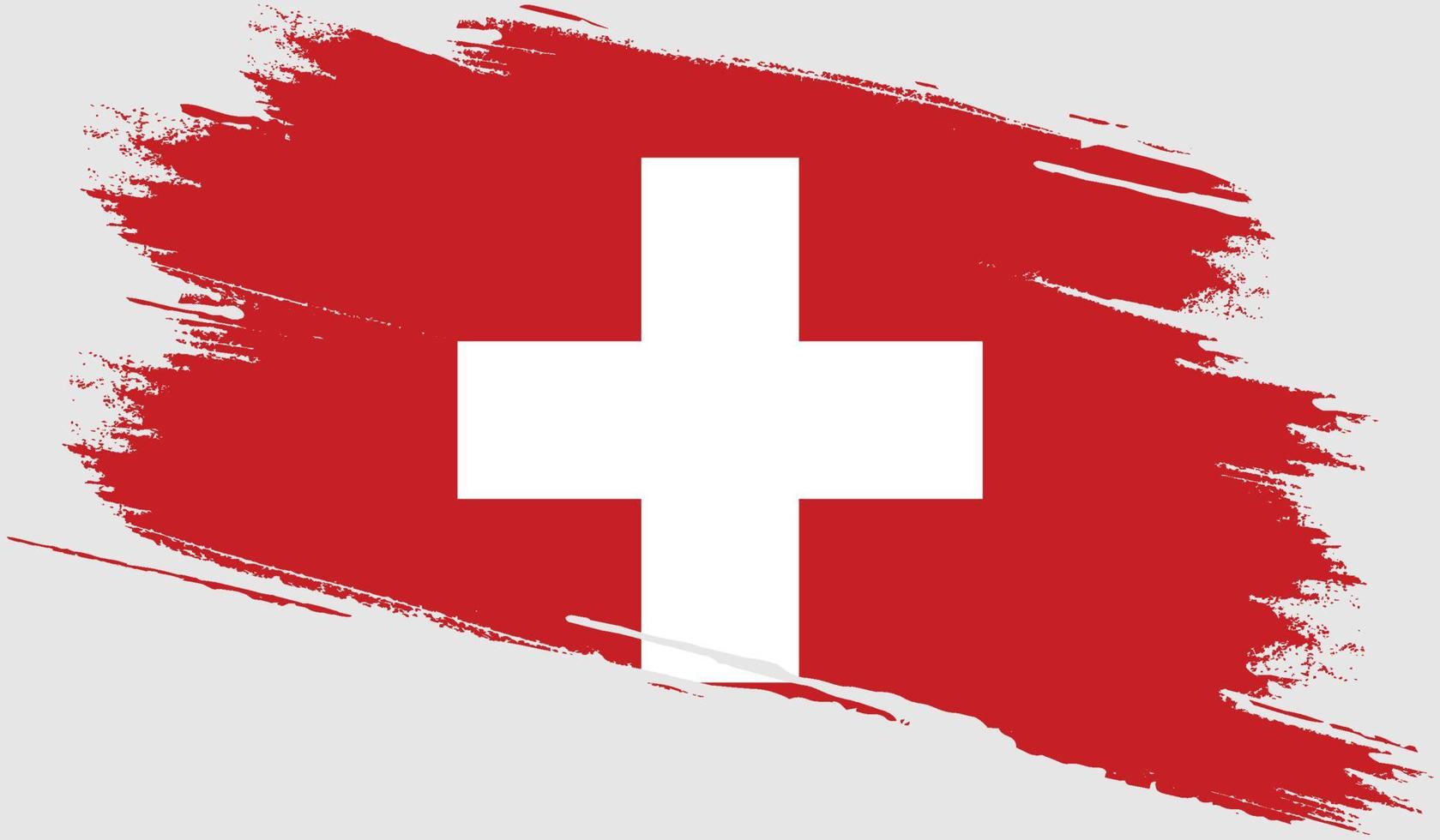 Switzerland flag with grunge texture vector