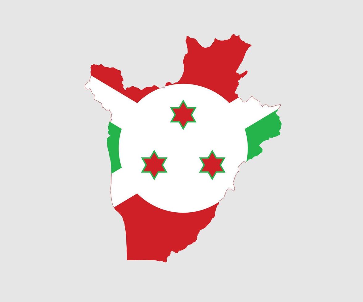Map and flag of Burundi vector