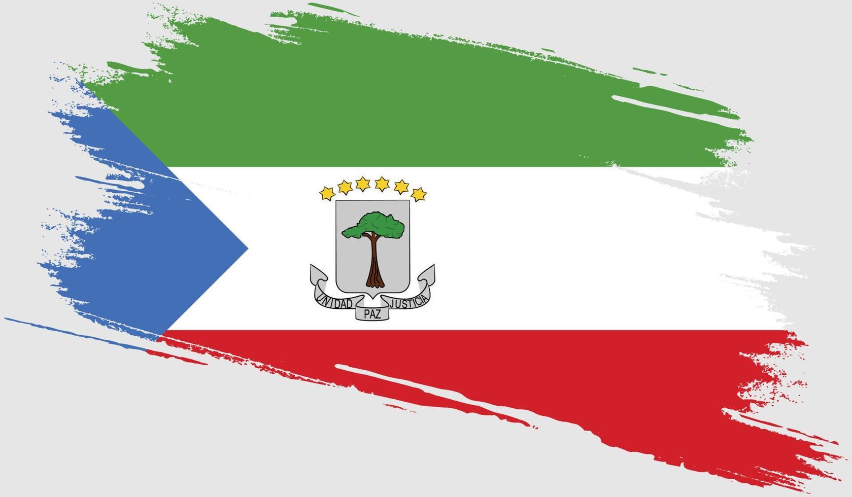 Equatorial Guinea flag with grunge texture vector