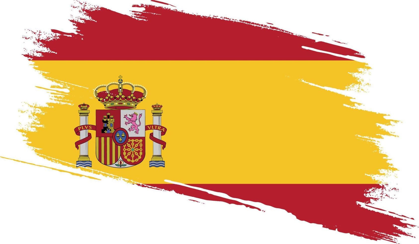 Spain flag with grunge texture vector
