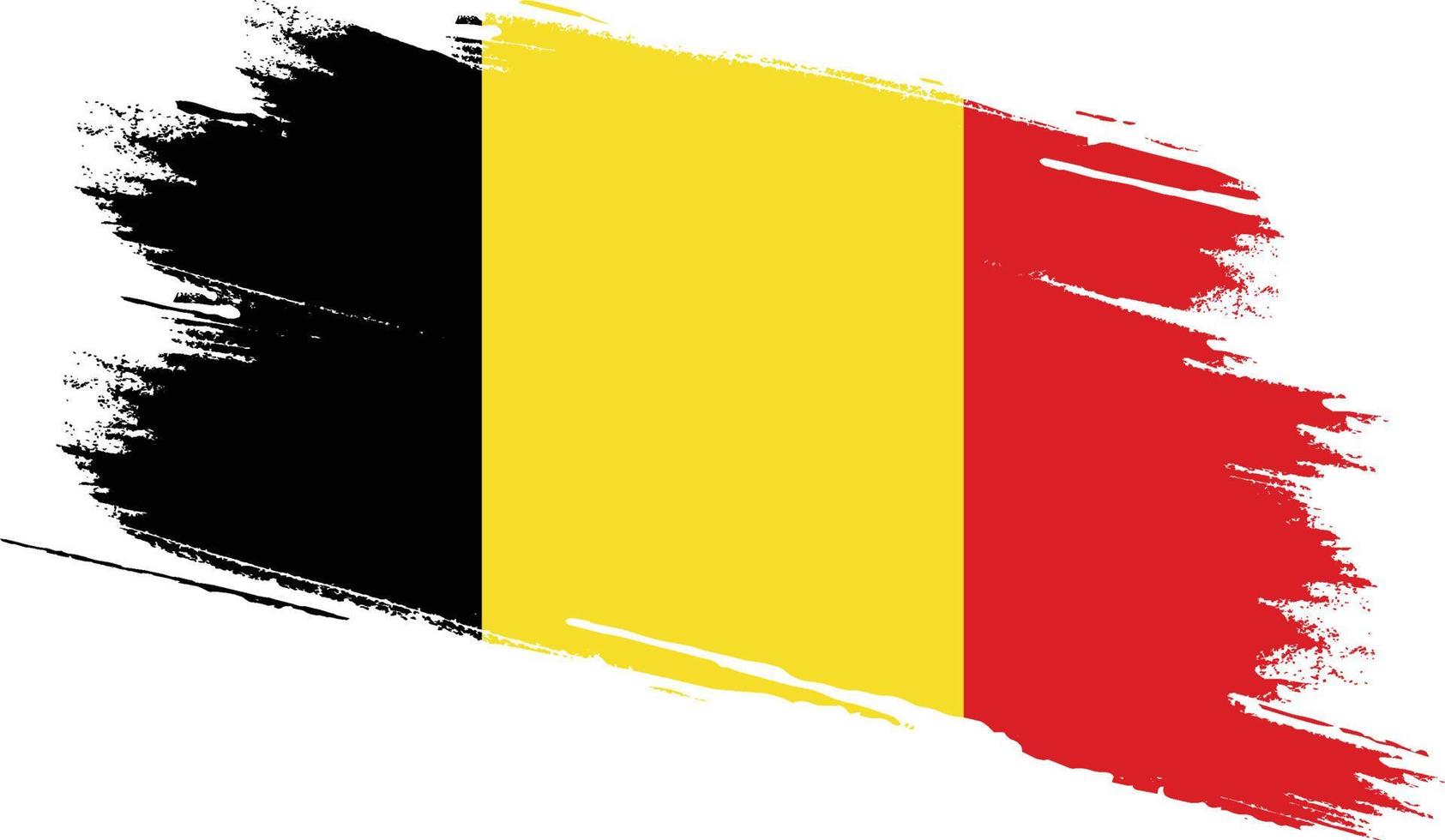 Bandera de Bélgica con textura grunge vector