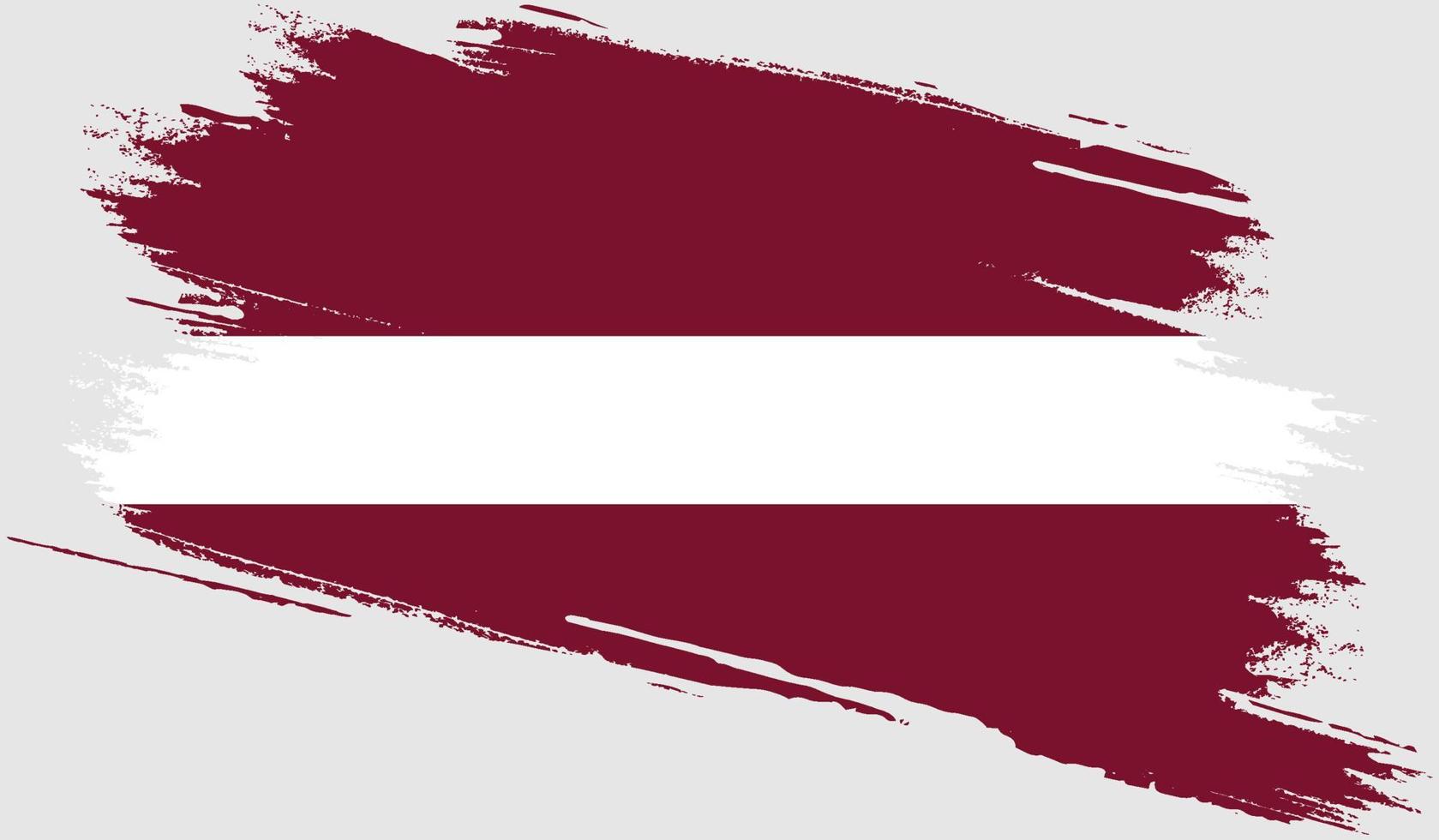 Latvia flag with grunge texture vector