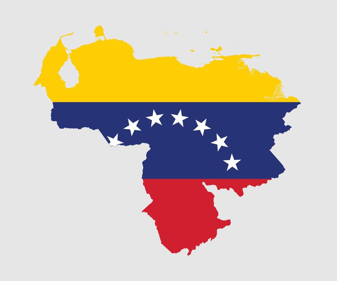 Map and flag of Venezuela vector