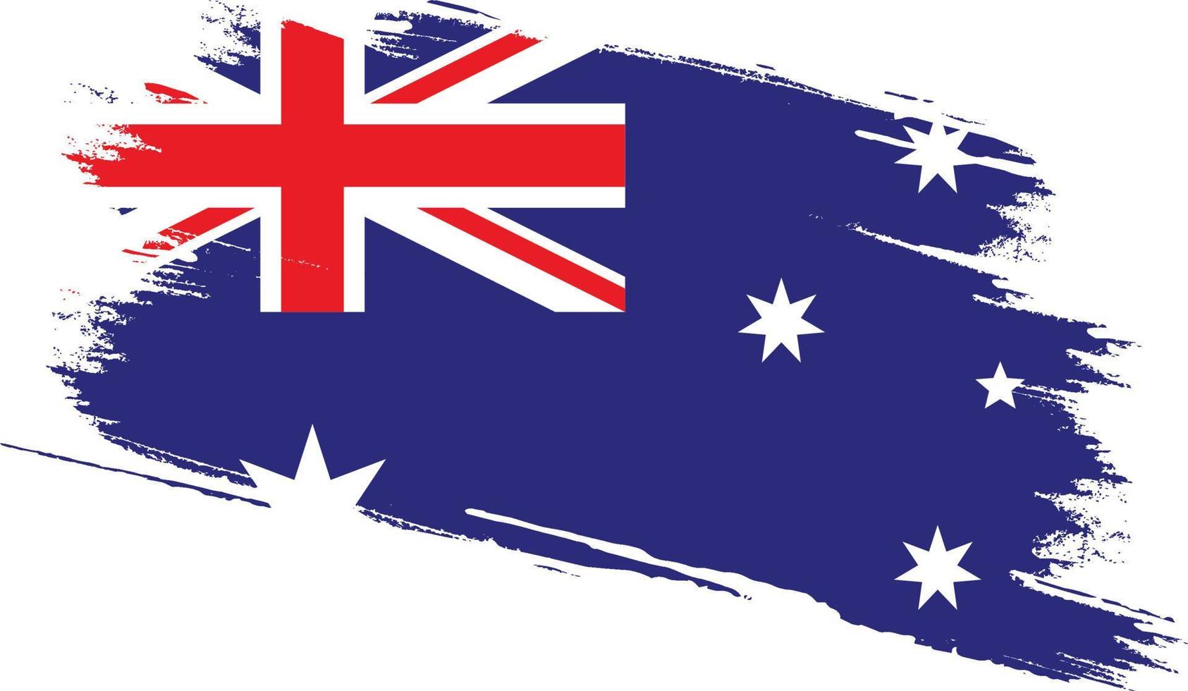 bandera de australia con textura grunge vector