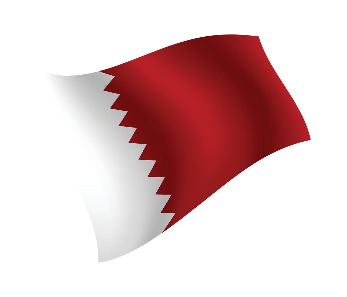 qatar bandera ondeando ilustración vectorial aislado vector