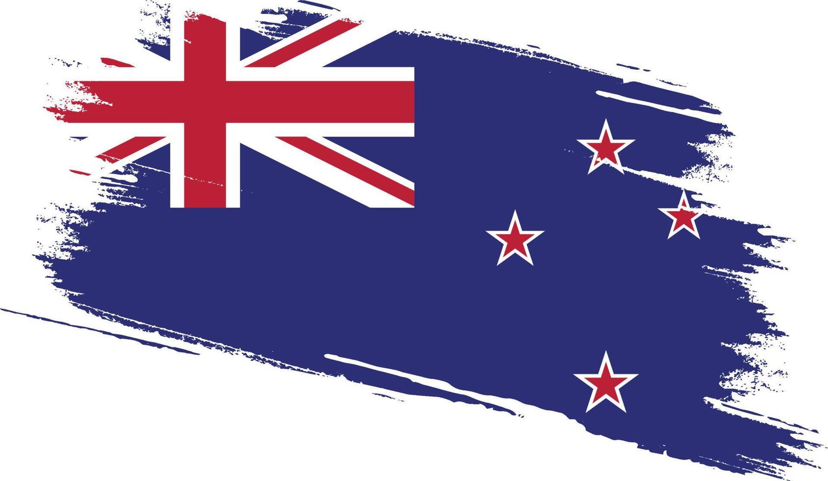 New Zealand flag with grunge texture vector