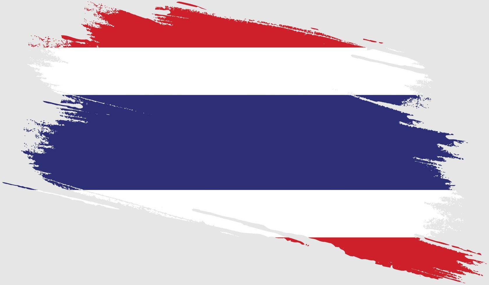 bandera de tailandia con textura grunge vector