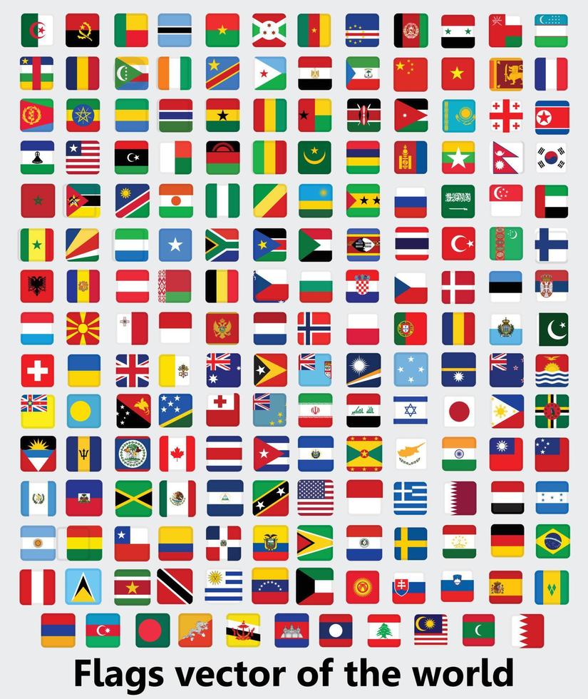 todas las banderas nacionales del mundo vector