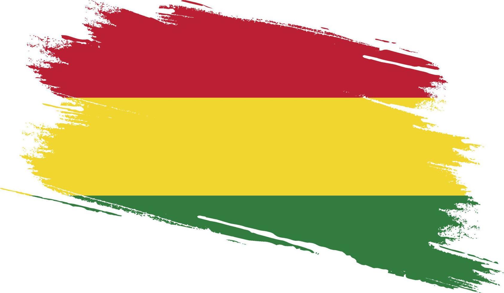 bandera boliviana con textura grunge vector