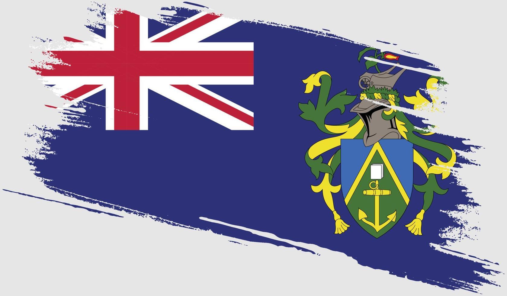 pitcairn flag with grunge texture vector