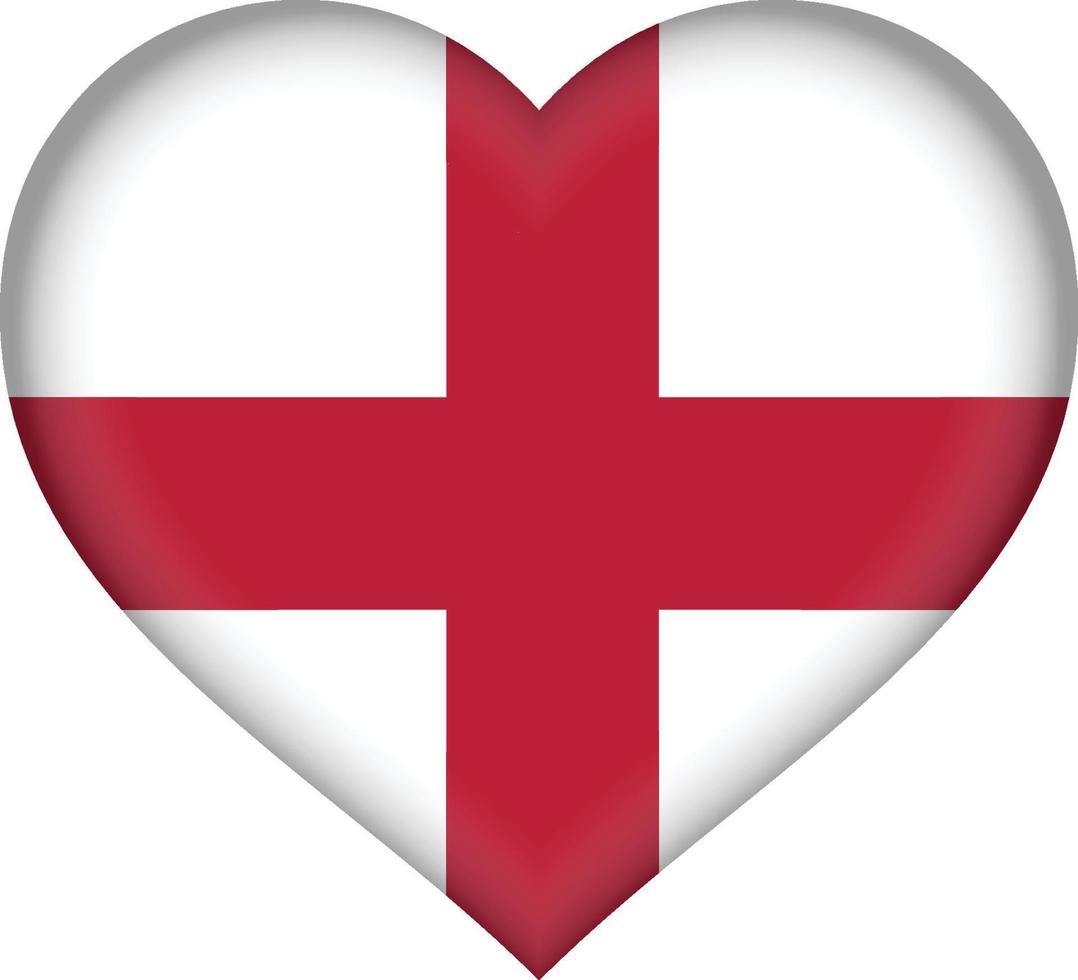 England flag heart vector