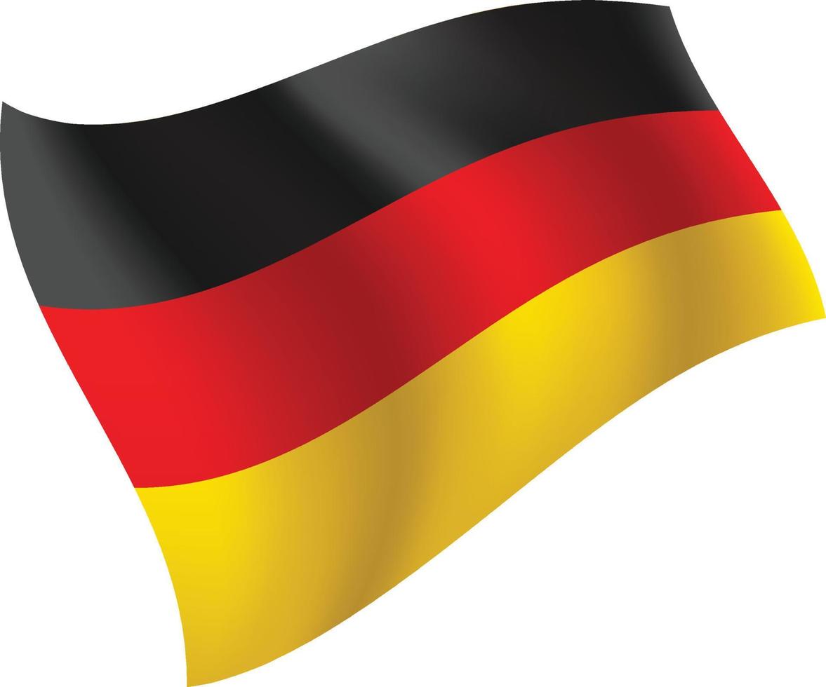 Germany flag waving isolated vector illustration