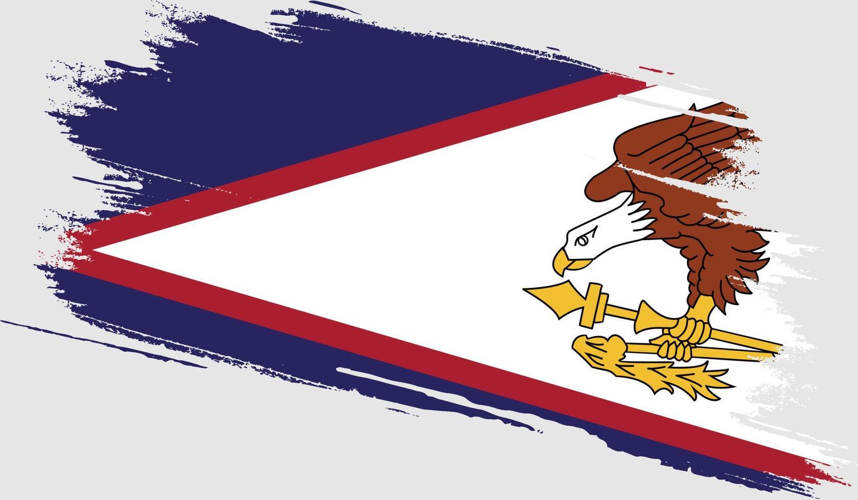 bandera de samoa americana con textura grunge vector