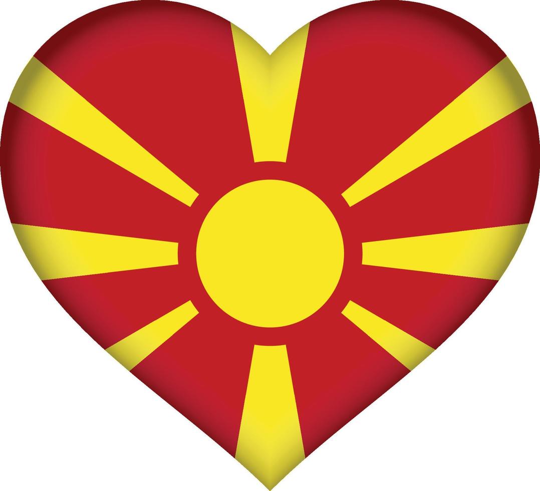 Macedonia flag heart vector