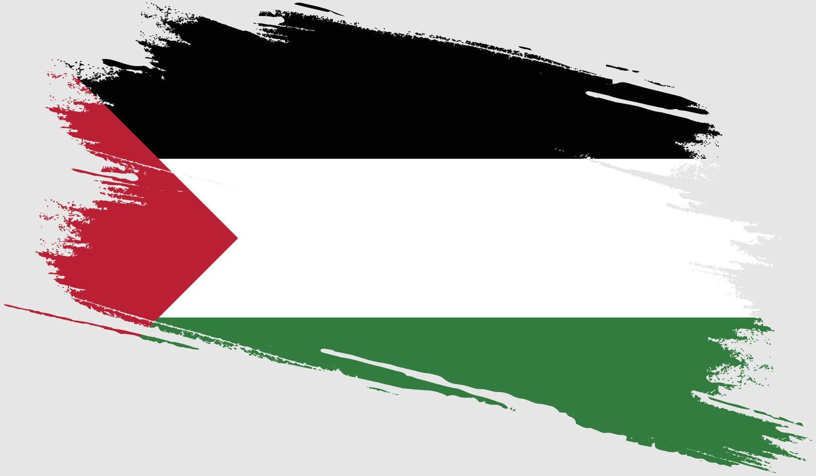 bandera palestina con textura grunge vector