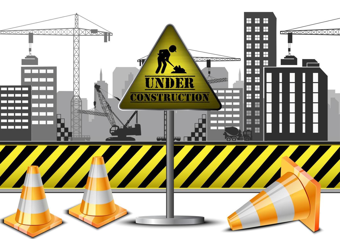 Under construction concept vector