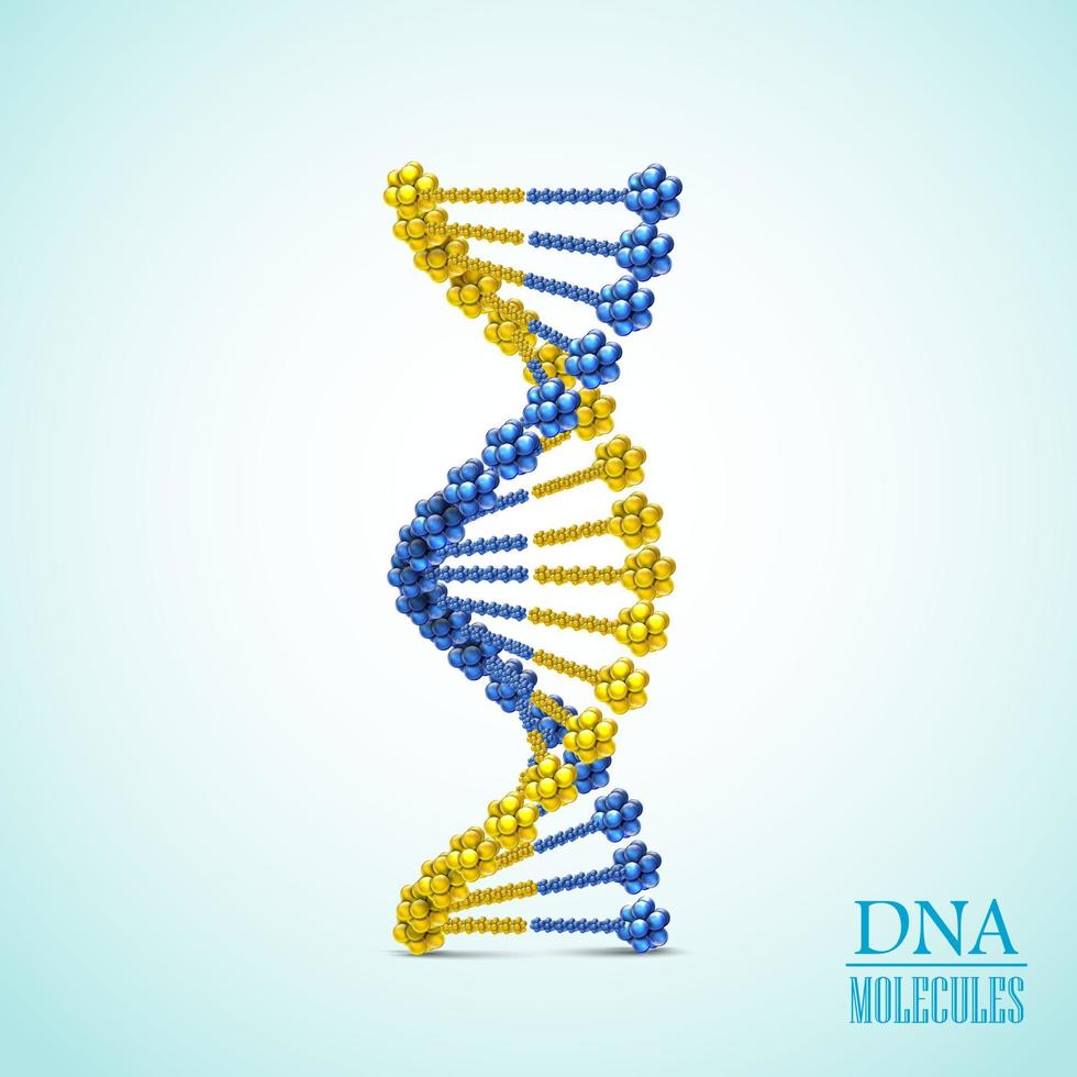 Vector illustration of Colorful DNA background