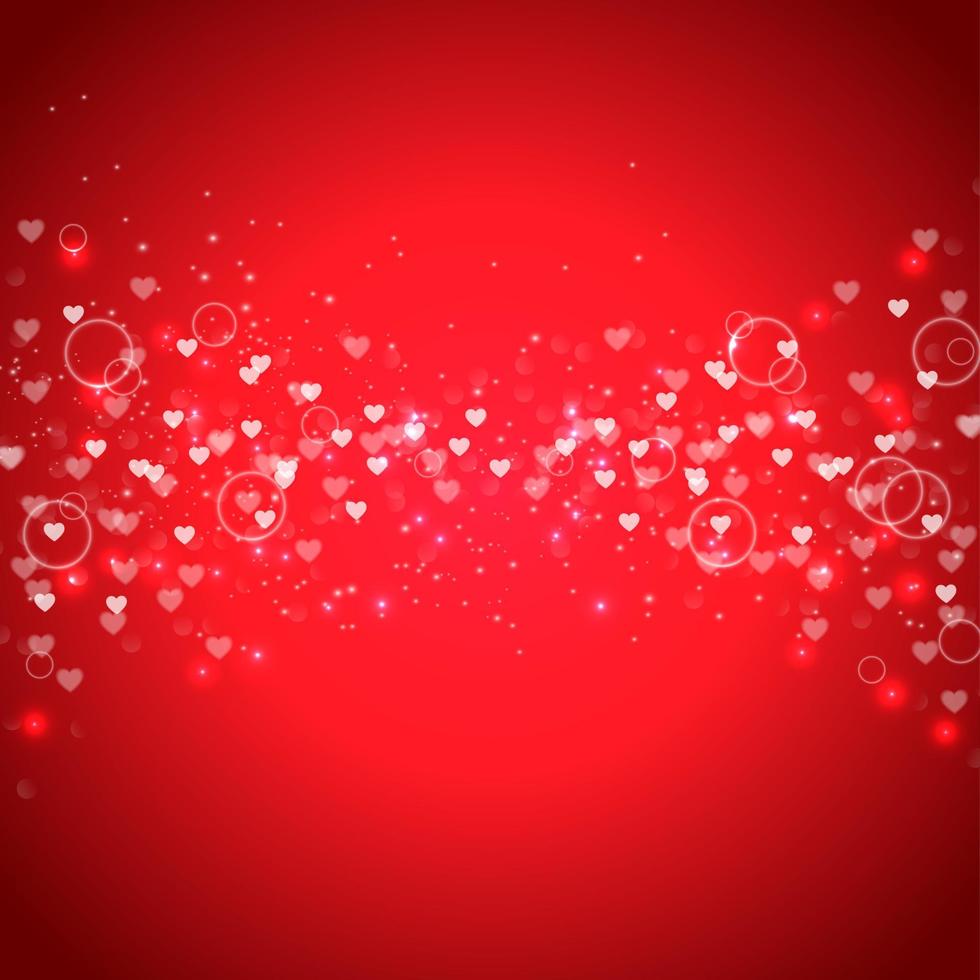 Vector illustration of Valentine's day special offer on red glitter background