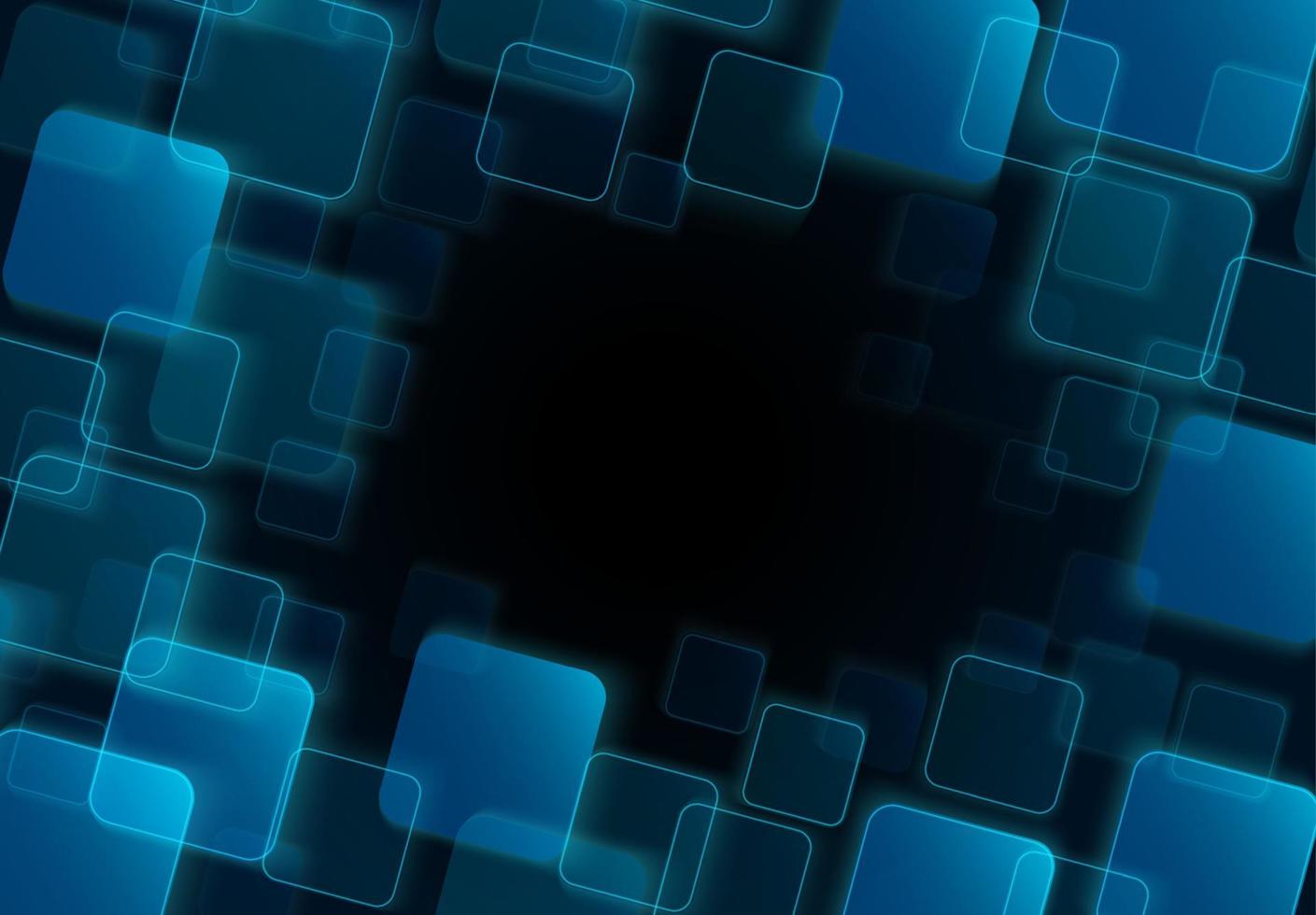 Abstract blue transparent square background vector