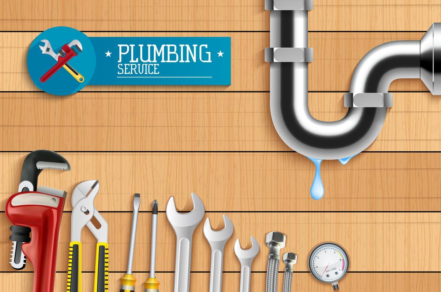 Vector illustration of Plumbing Service