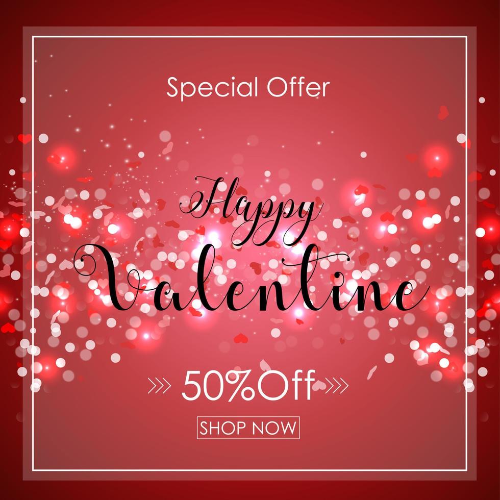 Vector illustration of Valentine's day special offer