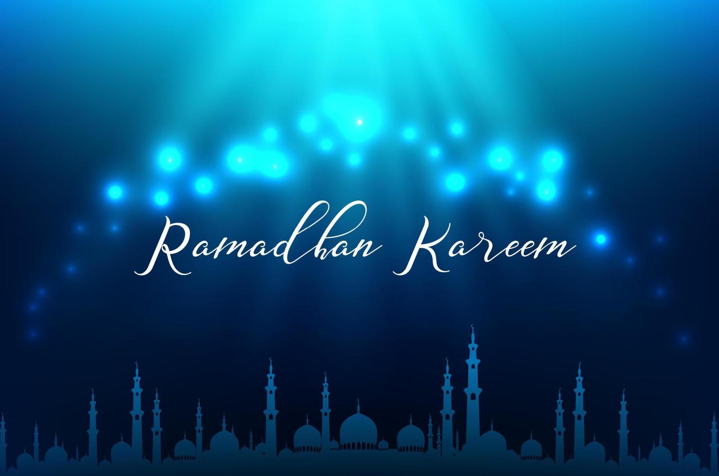 Vector illustration of Ramadhan kareem muslim