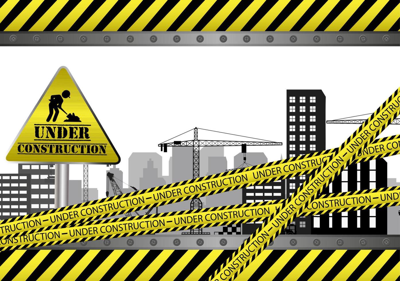 Under construction site vector