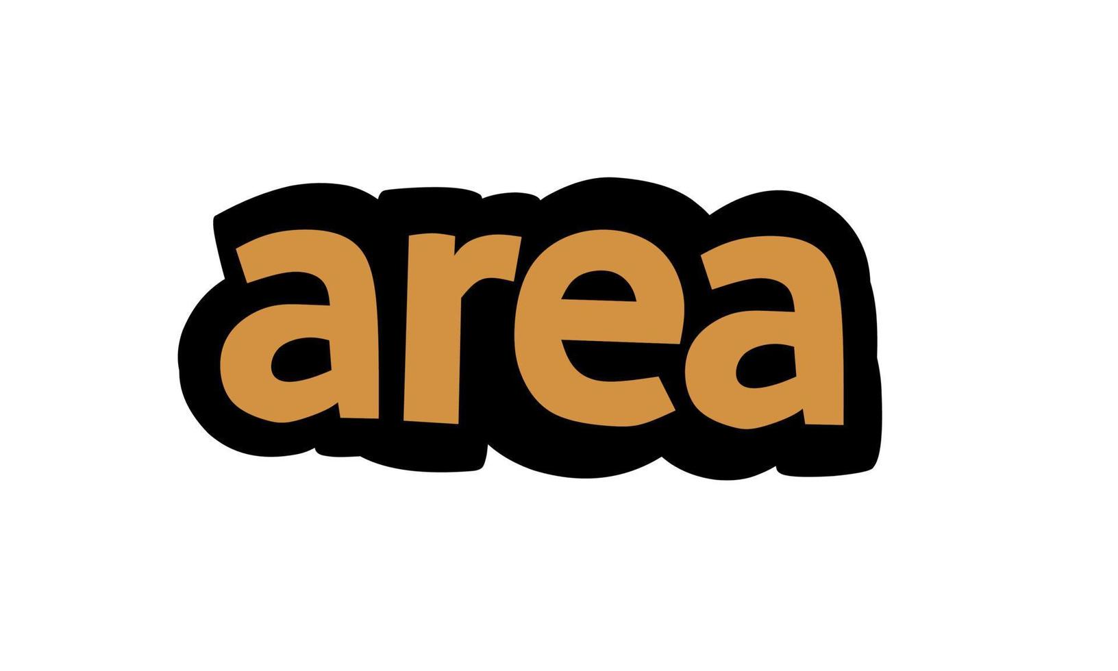 AREA writing vector design on white background