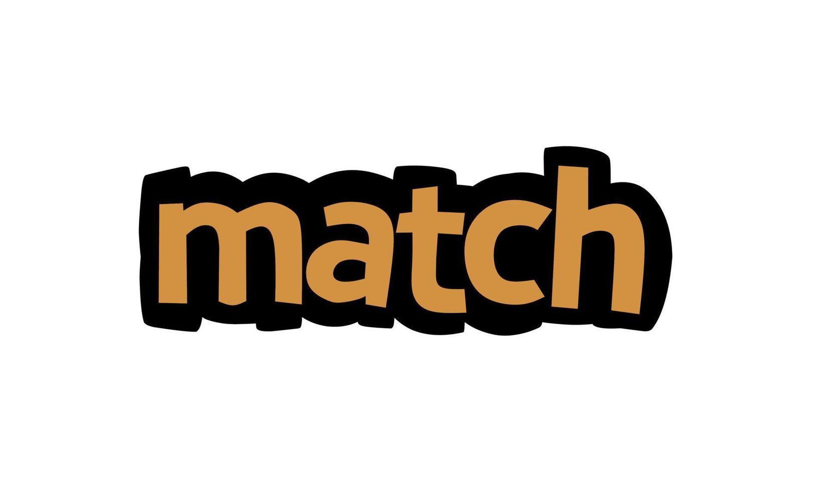 MATCH writing vector design on white background