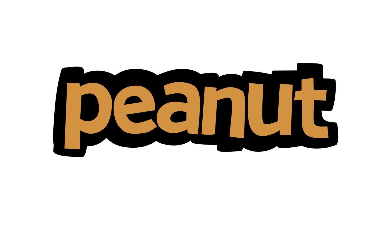 PEANUT writing vector design on white background