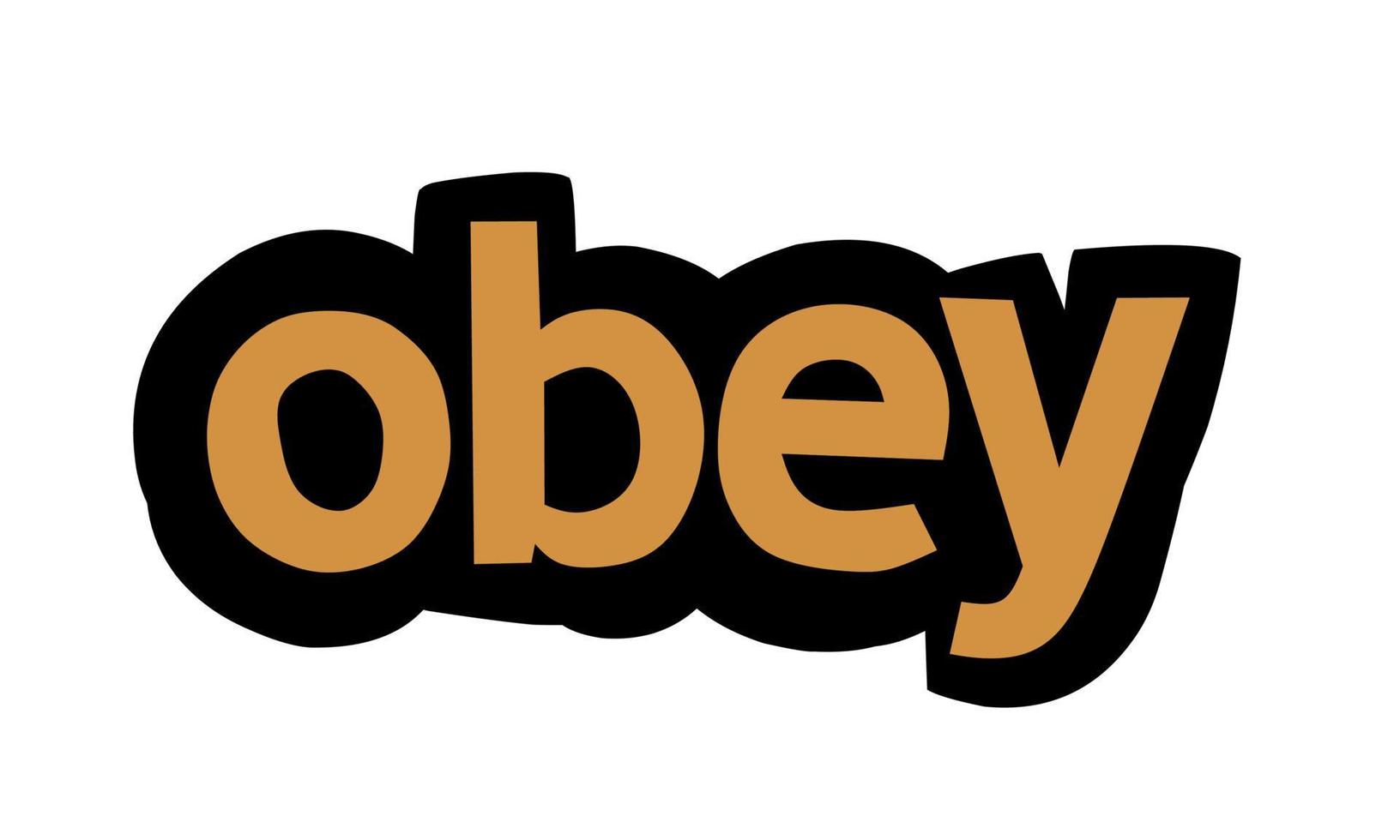 OBEY writing vector design on white background